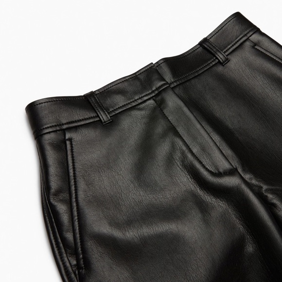 ARITIZIA LIKE NEW BABATON COMMAND VEGAN LEATHER PANTS - size 6 - black - regular - Picture 4 of 8